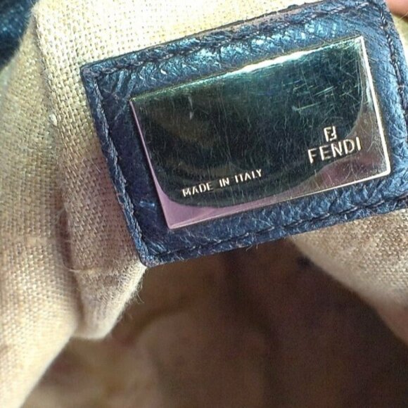 Fendi Zucca Nappa Nuvolata Vitello Tortuga Spy Bag Tobacco Brown Leather & Canva - Picture 14 of 16